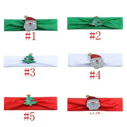 Artes e artesanato Natal crianças acessórios de cabelo bebê santa headbands árvore banda menina nó elástico vermelho verde branco headband gota deliv dh60u