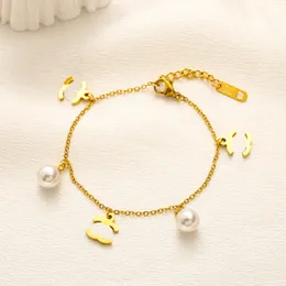New Love Pearl Bracelet 18K Gold Plated Boutique Bracelet Designer Brand Luxury Style Jewelry Romantic Style Style Christmas Gift Chain Bracelet
