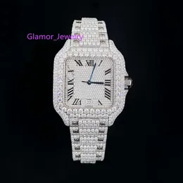 Lyxanpassad isad VVS 1/VS1 GRA -certifierad svar Studded Moissanite Diamond Buss Down Hiphop Jewely Watch Pass Tester