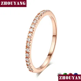 Ehering für Frauen Mann prägnant klassisch Mticolor Mini Zirkonia Rose Gold Farbe Modeschmuck R132 R133 Drop Deli Dhgarden Otjpy