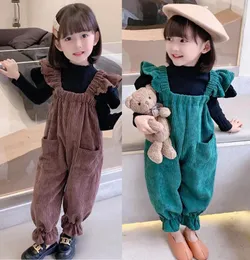 Clothing Sets Mihkalev Black Tshirt Overall Pants Kids Autumn Set For Children Clothes Suit 2-7Y Baby Girl Fall Outfit