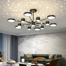 Lampade a sospensione Moderno Lusso Soggiorno Camera da letto Cielo stellato Lampadario a soffitto Atmosfera semplice Decorazione domestica Lampada per la casa