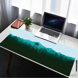 Mouse Pads Wrist Deep forest firewatch Gamer Mousepad Mouse Pad Large rug Locking Edge Keyboard 70x30cm Desk Mat for R231028