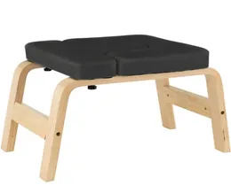 Yoga Headstand Inversion Bench Chair Attrezzatura per allenamento fitness Palestra domestica Sedia sgabello rovesciato yoga in legno nero1313534