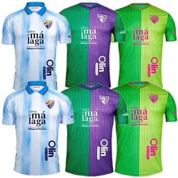 23/24 Malaga Futbol Formaları 2023 2024 Juanpi Luis Munoz Febas Adrian CF Futbol Gömlek Burgos Casas Juankar Camiseta de Futbol Juande Febas Üniformaları