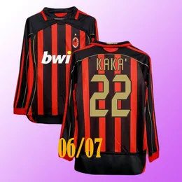 Retro Jersey 2006 Maldini Inzaghi Pirlo Kaka Long Short Suge Suit Sup Football Supt بعيدًا