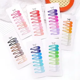 Hair Accessories 8/10Pcs Cute Candy Color Baby Girl BB Clip Lovely Snap Women Gradient Hairpins Barrette Kids Headwear Wholesale