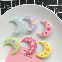 Hair Accessories 4Pcs/Set Star Moon Clips For Girls Cute Colorful Sweet Ladies Students Barrettes Female Headwear Hairpin