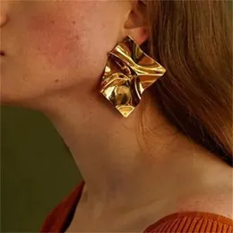 Nuovi orecchini a clip color oro per le donne Orecchini geometrici non forati Orecchini dichiarazione gioielli per feste di moda GC2426