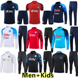 2023 2024 Napoli Tracksuit Jerseys Soccer Kvaratskhelia Minjae Zielinski H.Lozano Osimhen Politano Track Suits Jacket Men Kids Training Sports Wear Wear