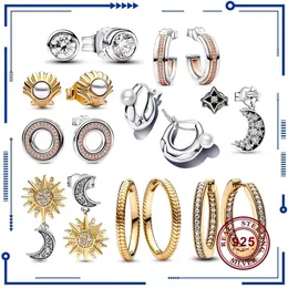 2023 neue beliebte 925 Silber Damen kreative Sonne Mond Logo Mode Licht Luxus vielseitige Perlenohrringe Damen Festival hochwertiges Geschenk