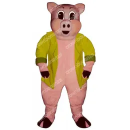 Super Cute Pig Mascot Conture Halloween Cartoon Character Guith Suit Xmas Outdoor Party Outfit Edufit Eductial Comply