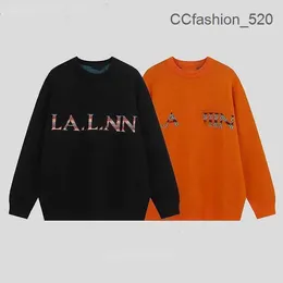 Lanvin Bluza Projektant Lanvins Hoodie Fall/Winter New Langfan Net Red Loose Crew Sweater Wszechstronny Trend koszulki dla mężczyzn i kobiet Budl