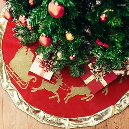 Juldekorationer 90 cm trädkjol utskådlig Santa Snowman Cushion Cover Elk Snowflake Xmas Bottom Decor Merry Christma 2023