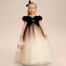 ガールドレスYzymanualroom Tulle Velvet Flower Dress Ball-Gown/Princess Sweetheart Floor-Length2-15T