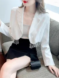 Kadınlar Moda Kısa Kısa Hırka Üst düzey Elmas Kapalı Küçük Takım Ceket Kadın Anakara Çin Blazer Mujer Kadın