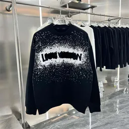 Roupas de luxo em torno do pescoço com capuz homens mulheres suéteres designer suéter 1V impresso manga comprida camiseta masculina casual moletom 4xl 5xl