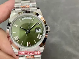 GMF DD Titta på diameter 40mm med 3255 rörelse Sapphire Crystal Glass Mirror Seamless Connection Case 904L Rostfritt stålrem