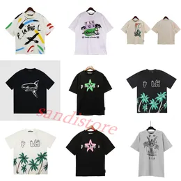 Palm Angel Mens T Shirts Menswomens 디자이너 티셔츠 Tees Apparel Tops Man 캐주얼 가슴 편지 셔츠 고급 의류 거리 반바지 소매 의류 Tshirts G8