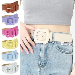 Belts Women Casual Candy Color Vintage Thin Waist Strap Gourd Buckle Waistband Leather Belt Trouser Dress
