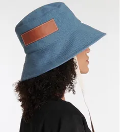 Embroidered Denim Bucket Hat Womens Designer Jeans Cap