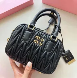 Mode Miui schoudertassen Gematelasseerde bowlingtas Dames Hobo Luxe handtassen Cross Bodys Cosmetisch Heren Designer Echt lederen clutch Tote Reizen modieus