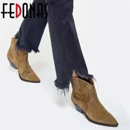 Boots FEDONAS est Wool Suede Leather Ankle Boots For Women Warm Fur Winter Snow Boots Sexy Pointed Toe Chelsea Shoes Woman Boots 231027