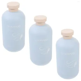 Dispensador de sabão líquido 3 pçs garrafa de viagem plástico recarregável loção garrafas vazias tampas de enchimento shampoo