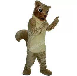 Halloween Brown Squirrel Mascot Costume Najwyższa jakość kreskówka Anime Postacie dorośli rozmiar świątecznych imprezy na zewnątrz strój reklamowy