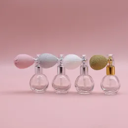 12ML round ball Powder Spray bottle Fine air bag bottle Glass empty bottle 13mm diameter