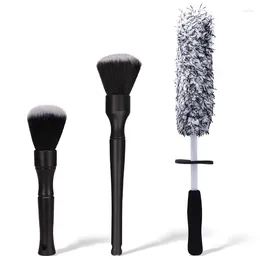 Car Sponge 3Pcs Detailing Brush Set Microfiber Wheel Ultra-Soft Cleaning Beauty Eye Shadow Tire