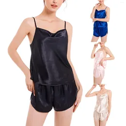 Gymkläder Kvinnors tvådelar Holiday Style Thin Tank Top bred ben Lång jacka och byxor set för kvinnor Womens Hunting Apparel