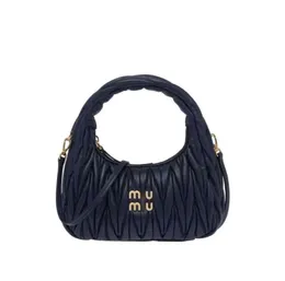 Miui Hobo ascellare da donna Borse a tracolla Luxury Wander Matelasse oro con tracolla Pochette in vera pelle da uomo Borse firmate borse piccole