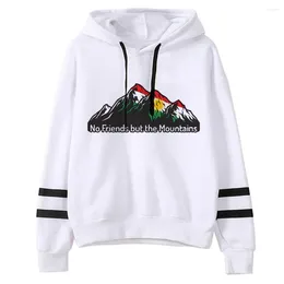 Hoodies femininos Curdistão Mulheres Vintage 90s 2023 Gráfico Hoddies Feminino Anime Puxa