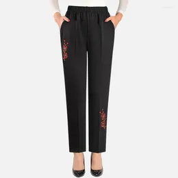 Pantalons pour femmes 2023 printemps automne coréen Vintage femmes pantalons longs amples décontracté mode femme taille haute hauts droits A16