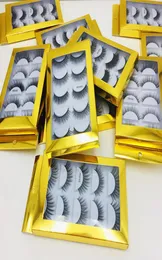 3D Mink Eyelashes Natural False Eyelashes Long Eyelash Extension Faux Fake Eye Lashes Makeup Tool 5Pairsset RRA25121203557