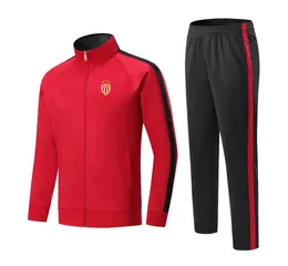 Association Sportive de Monaco Men Vuxen Barn Fritid Sport Set utomhus Varm full dragkedja Sports fritidsuppsättning Sweatshirt på vintern