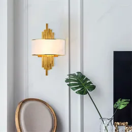 Wall Lamps Modern Indoor Sconce Gold Metal Lights Fixture Creative Bedside Lamp Led Lighting Home Decor Living Room