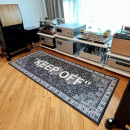 KEEP OFF rug Designer Rug carpet hypebeast Top Designer rug Bed rug ins Bedroom tatami cloakroom long strip mat Hipster cashew flower