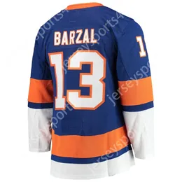 Toptan 2023 İşlemeli Buz Hokeyi New York Takımı 13 Mathew Barzal 12 Joshua Bailey Hazır Hisse Forması