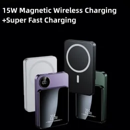 Mini Power Bank 20000 mAh Qi Magnetisches kabelloses tragbares Induktionsladegerät für iPhone 14 13 Xiaomi 22,5 W Schnelllade-PowerBank