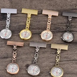 Taschenuhren, wasserdichte Uhr, modisch, rundes Zifferblatt, Clip-on-Brosche, Anhänger, hängende Quarzuhr