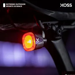 バイクライトXOSS XR01インテリジェントテールランプマティックブレーキセンシング自転車鉛充電防水アクセサリードロップ配信スポーツDH76F