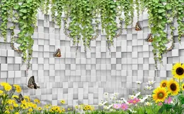 Wallpapers Tapetenwandgemälde Po 3D-Blume stereoskopischer großer Hintergrund dekorative Malerei