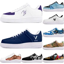 DIY sapatos inverno elegante adorável outono homens sapatos de lazer um para homens mulheres plataforma tênis casuais clássico branco preto desenho animado graffiti treinadores esportes 36086