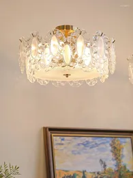 مصابيح السقف منزل الفنون الفرنسية الخفيفة الفاخرة غرفة نوم زجاجية مصباح إيطالي أمريكي ما بعد الحداثة غرفة المعيشة