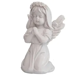 Dekorativa föremål figurer söta änglar statyer europeiska harts cupid ängel dekoration figur utomhus hem skrivbord be fredlig bön skulptur 231030