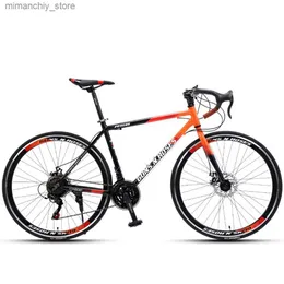 Bikes 21 Speed Bicycle 26 Inches Bend Handle Super Fast Competition Mountains Off Road Bike Aluminum Alloy Disc Brake Q231030