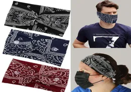 Unisex Stampa cachemire Bottone elasticizzato Fascia larga Maschera anti-guinzaglio Fascia per capelli Assorbente del sudore Adatto alla pelle Allenamento yoga S jlSN3671633