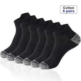 Meias esportivas 6 pares homens tornozelo meia de algodão malha casual atlético verão fino corte curto de alta qualidade sokken tamanho 3848 231030